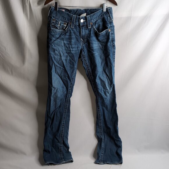 True Relgiion Y2K Men's Denim Jeans Blue Medium Wash Pocket Stitching, Size 29 - Picture 1 of 9
